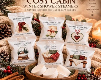 Cosy Cabin Shower Steamers | Meditation Gift | Aromatherapy Tablets | Self Care | Relaxation Spa Gift