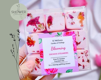 Scented Shower Steamers: Rose & Jasmine Aromatherapy - Vegan