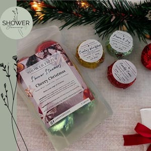 Cheery Christmas Shower Steamers, Strongly Scented, Lovely For Gift, Wellness, Aromatherapy