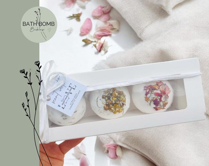 3 Natural Luxury Bath Bombs, Natural, Aromatherapy, Wellness