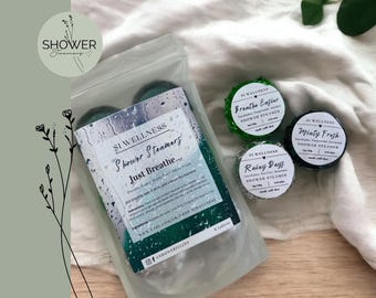 Set de pastillas de ducha aromáticas Just Breathe: eucalipto, menta y árbol de té