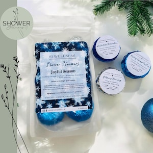 Joyful Season Shower Steamers, Strongly Scented, Lovely For Gift, Wellness, Aromatherapy