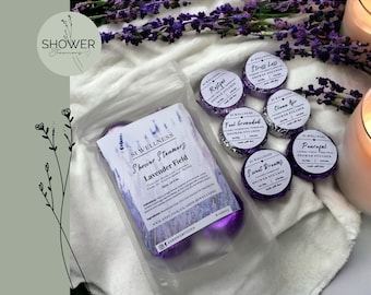 Vaporizadores de ducha con aromaterapia de lavanda: Set de regalo de bienestar con aceites esenciales