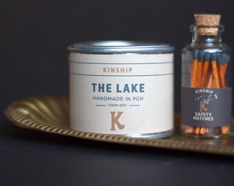 Mini Paint Can Candle with our signature scent "The Lake"