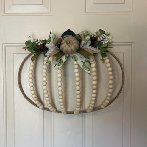 Pumpkin Wreath | Pumpkin Bead Wreath | Fall | Free Shipping