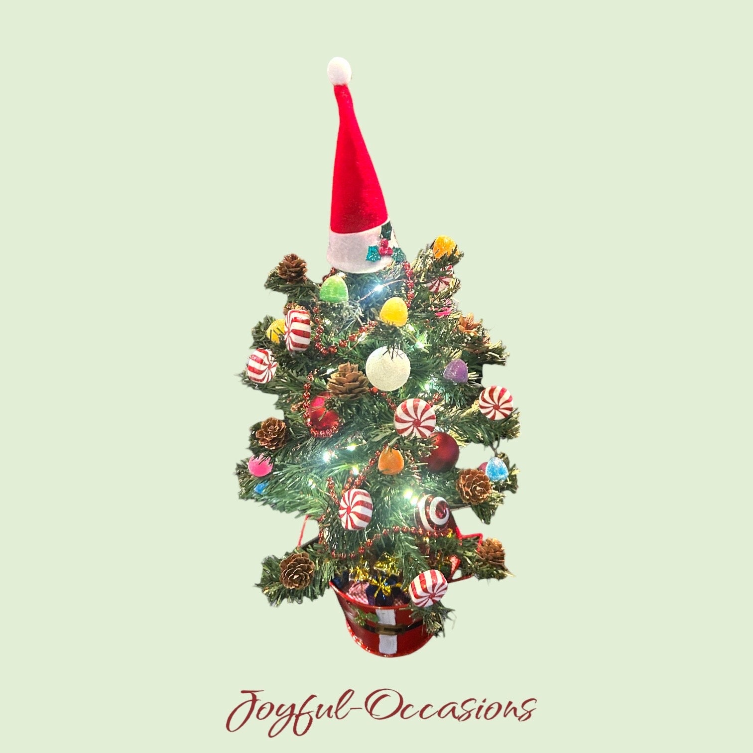 Lighted Mini Christmas Tree | Mini Tree | Mini Lighted Tree | Candy ...