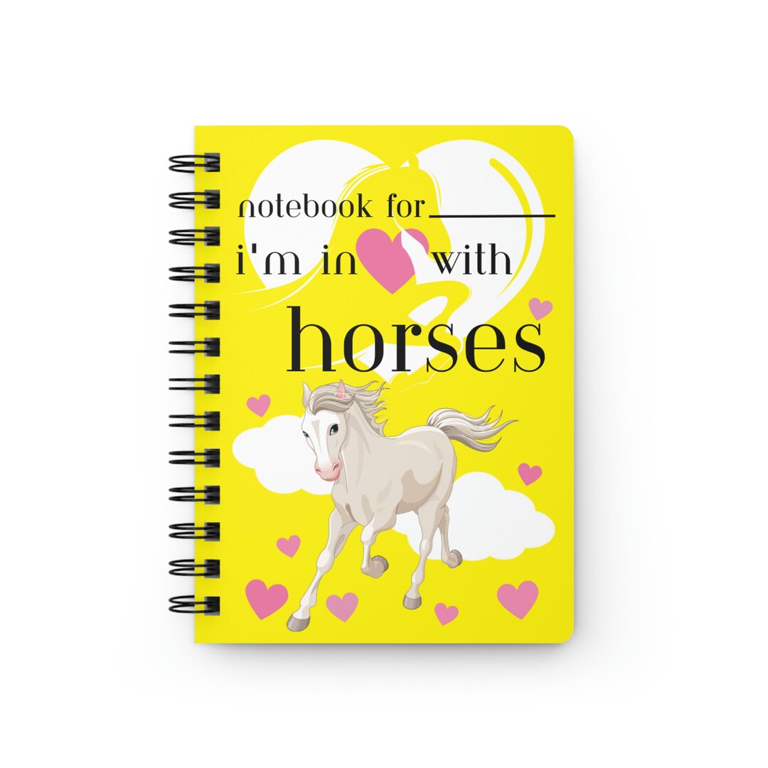 Horse Spiral Bound Journal, Horse Notebook, Horse Journal, Horse Diary