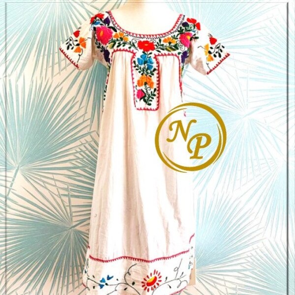 Embroidered Dress Etsy