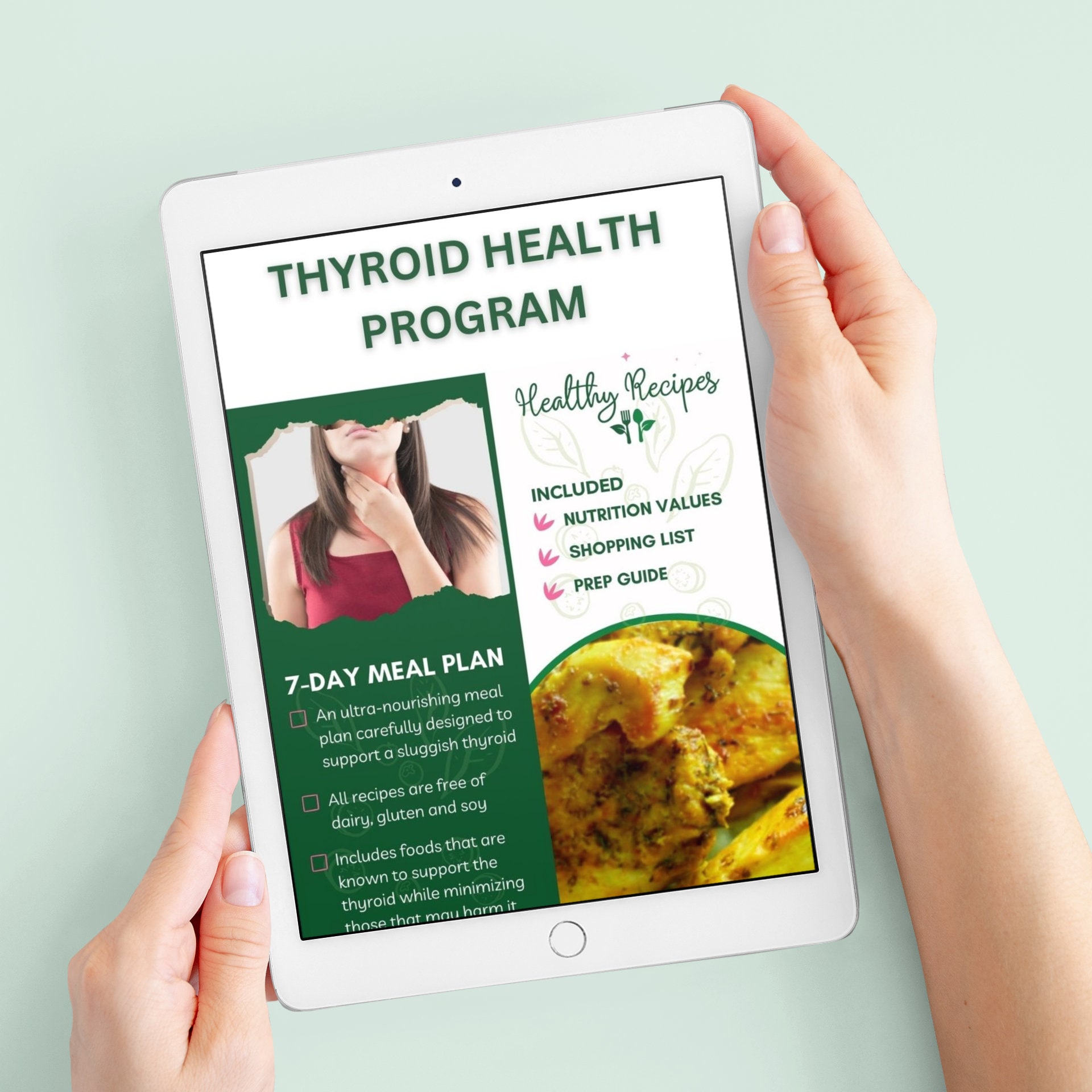 Hypothyroidism Diet Plan Weekly Meal Plan Printable Relief Etsy
