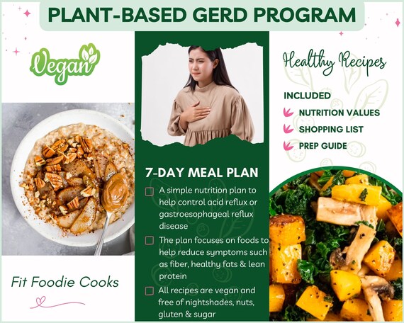 Vegan Diet For Gerd Weekly Meal Plan Printable PDF Gerd