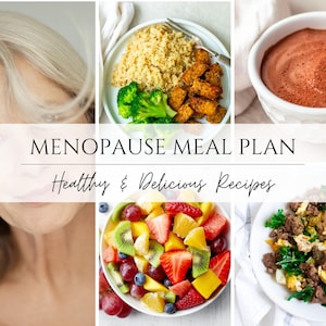 Menopause Diet Plan PDF | Weekly Printable Meal Plan for Hormone Balance | Dairy-Free, Gluten-Free, Sugar-Free | Menopause Symptom Relief