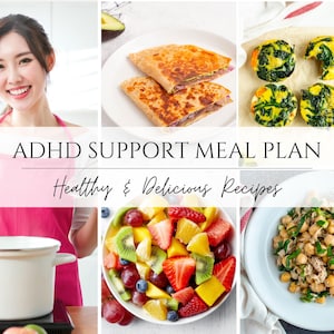 ADHD Diet Plan with Make-Ahead Recipes | Easy ADHD Meal Plan Printable | ADHD-Friendly Diet pdf