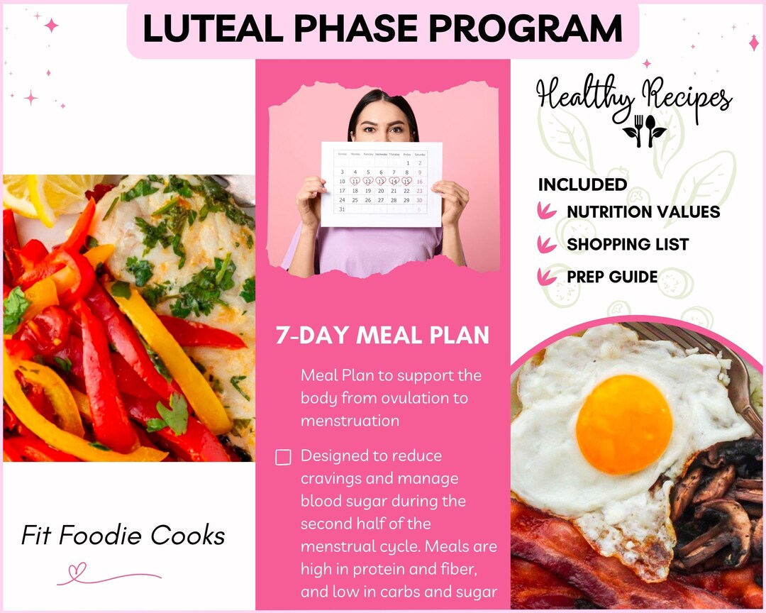 Seed Cycling Diet Plan Luteal Phase Weekly Meal Plan Printable Seed