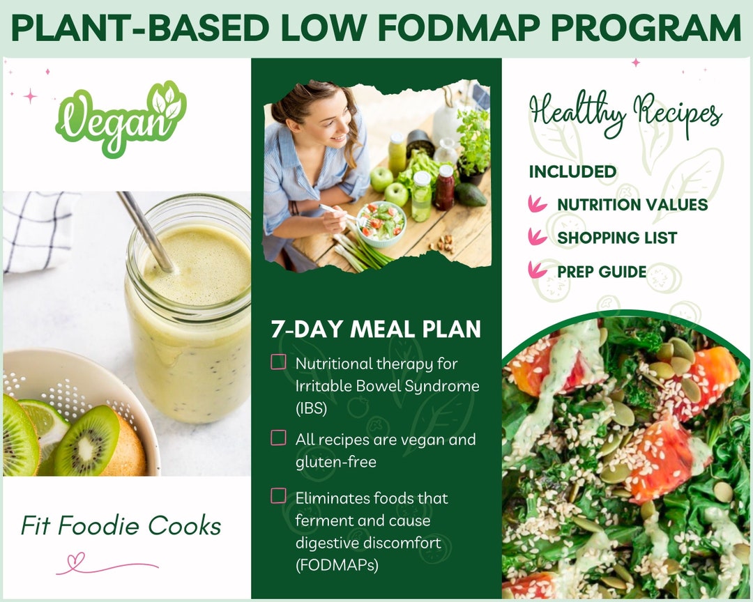 Low FODMAP Vegan Diet Weekly Meal Plan Printable Low Fodmap Vegan Diet Meal Plan PDF Low Fodmaps