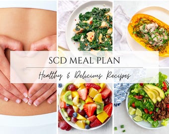 Plano de Dieta de Carboidratos Específicos | Plano de Refeições Semanal Imprimível | Receitas SCD em PDF para SII (Síndrome do Intestino Irritável) e Saúde Digestiva | Sem Glúten, Sem Grãos