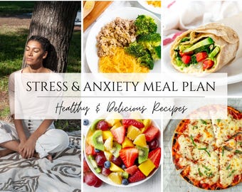Diet for Stress and Anxiety | 7-Day Mental Health Meal Plan PDF | Sugar-Free, Soy-Free Weekly Plan for Stress & Anxiety Relief