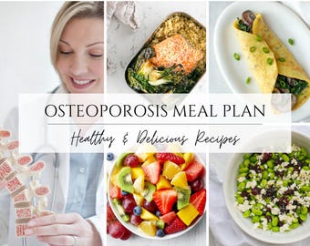 Osteoporosis Diet Plan | 7-Day Meal Plan Printable PDF | Bone Health Support Plan | Gluten-Free & High Calcium, Magnesium, Vitamin D