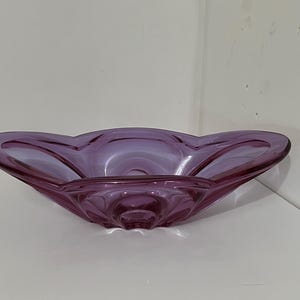 Vintage lila lila Mittelstück Schale Obstschale aus Murano Kunst Glas