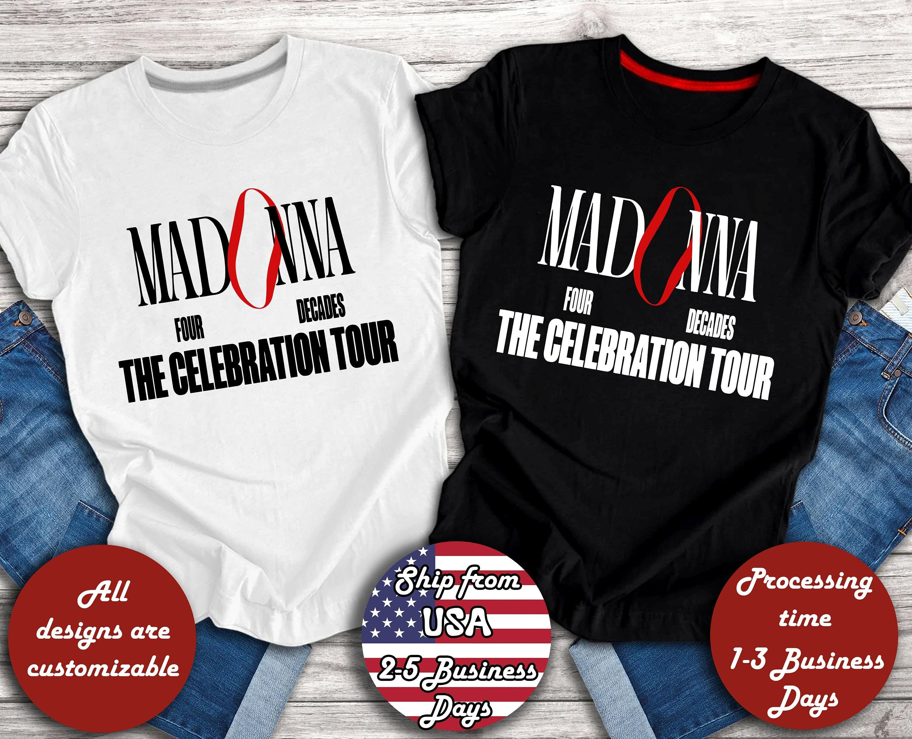 Discover Madonna UK Tour T-shirt, The Celebration Tour 2023 Shirt, Concert Tour Shirt