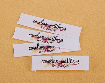 Cotton labels to sew in-Natural Twill. Autograph your Handmade items with your signature or have us type your name