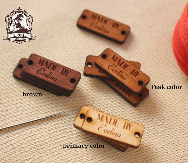 50PCS Rectangular Wooden Label,wooden Buttons,personalized,custom Wood