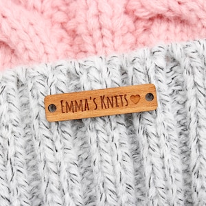 SOLID WOOD Tags, Custom tags, Logo Tag, Wood custom tag, Personalized Tag, Wood tag, Engraved tag, Knitting Tag, Laser engraved tag