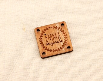 Custom Wood Square tags / Home Organization Tags / Gift Tags / Custom Engraved Wood Tags/ Storage Tags/ personalized wood tags