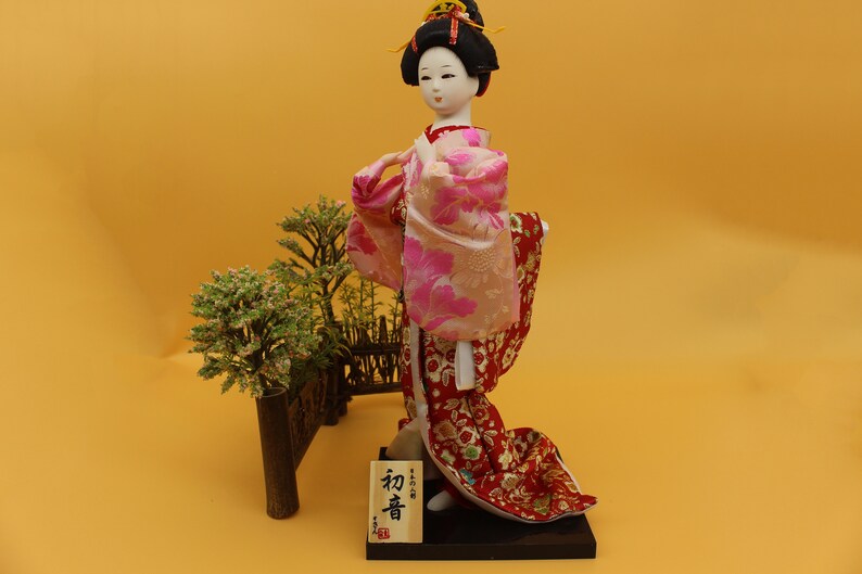Japanese Collectible Geisha Doll 12 Inch Handpainted Vintage Etsy