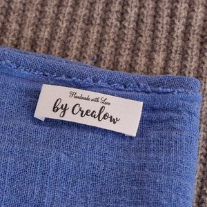 Trial Size custom logo labels / brand labels for handmade items, fabric tags