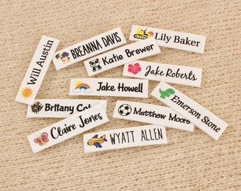 Natural Fabric Labels for Handmade Items - custom clothing tags, iron on or sew on (for sewing, knitting, and quilting)
