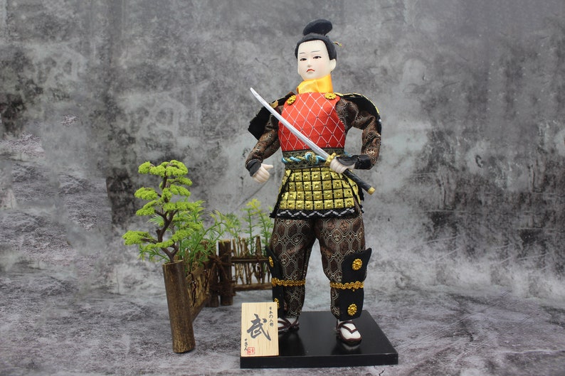 Japanese Samurai Doll 12 Inch Collectible Vintage Warrior Etsy