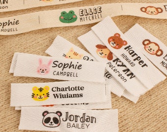 15X60mm,Cotton Twill webbing,Flat or Folded Labels,Printed Sew-in Fabric,Custom Personalizada,Sewing,Knitting or Crochet Labels
