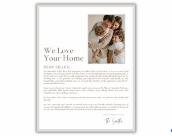 Home Love Letter to Seller Template, Home Buyer Flyer, Realtor Marketing, Real Estate Offer Letter To Seller