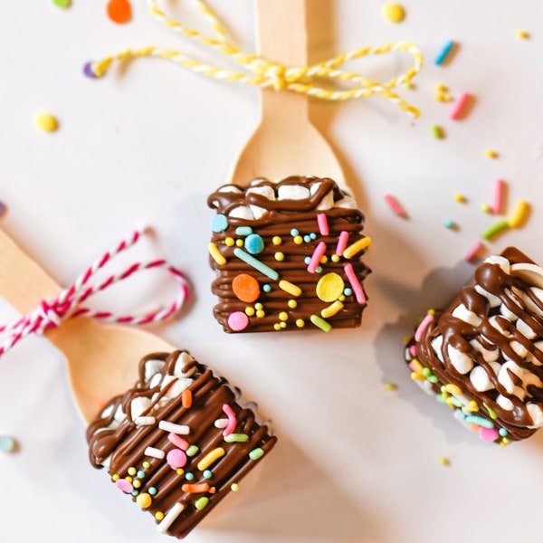 Hot Chocolate Spoons (8 Pack)- Custom Hot Cocoa, Great Party Favors, Great Teacher Gifts