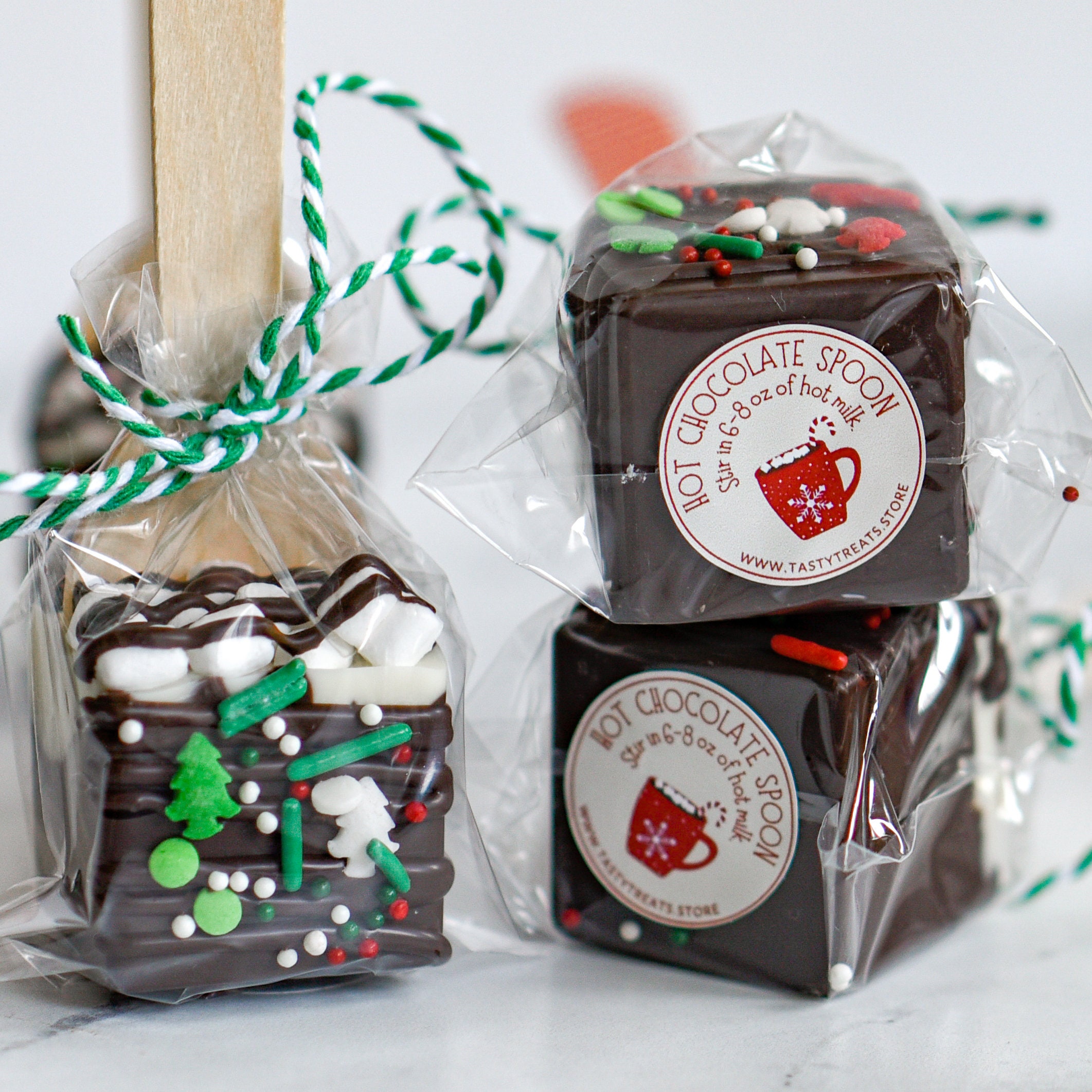 Hot Chocolate Spoon 1 Ct Milk Chocolate Christmas Gift, White Elephant