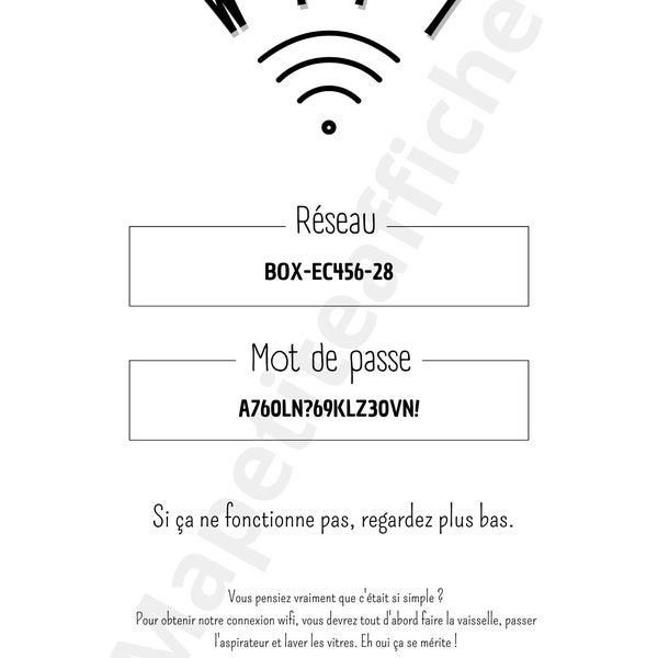 Affiche wifi humour