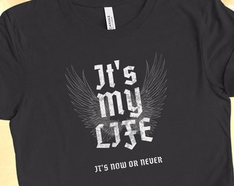 Bon Jovi Unisex Tee, rock music T-shirt, Bon Jovi shirt gift, Bon Jovi &quot;It&#39;s My Life&quot; Inspired Tee, Retro 80s band, Graphic Tee for women