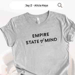 Koszulka New York State of Mind - Tekst piosenki Jay Z Empire State of Mind, prezent w postaci koszulki NYC, koszulka Concrete Jungle, koszulka Jay Z Lyrics Alicia Keys