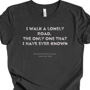 Green Day music Tee - Rock Music Vintage Unisex T-Shirt - Boulevard of broken dreams -Rock font classic design - Gift for music lovers