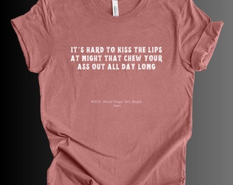 RHCP Lyrics T-shirt  - Blood sugar sex magik- Rock Music Vintage Unisex T-Shirt - Rock font classic design - Gift for music lovers