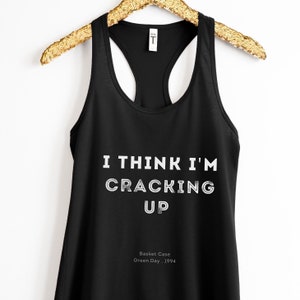 Canotta Green Day Music - Canotta da donna Rock Classic Vintage anni '90 - Basket Case racerback - Regalo per gli amanti della musica - Top rock band