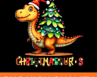 Christmasaurus Dinosaur Fanny Christmas Tee • CuteT-Rex Xmas Tree Shirt • Funny Dino Christmas T-Shirt