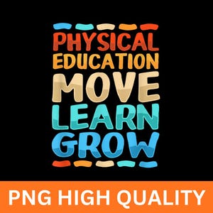 Retro PE Teacher Shirt • Move Learn Grow, Vintage Coach Tee