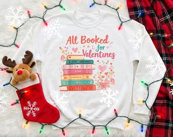 All Booked for Valentines PNG Cute Book Lover Valentine Design