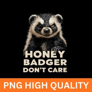 Felpa Serious Honey Badger - Girocollo nero "Don't Care"