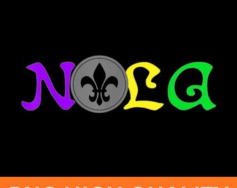 NOLA Mardi Gras PNG New Orleans 504 Carnival Design