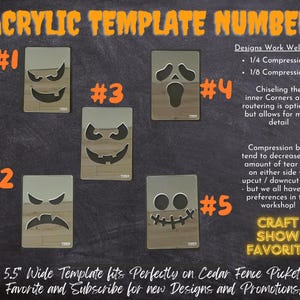 Pumpkin Router Template Jack-o-lantern Face Template for Router - DIY Halloween Pumpkin Lantern ...