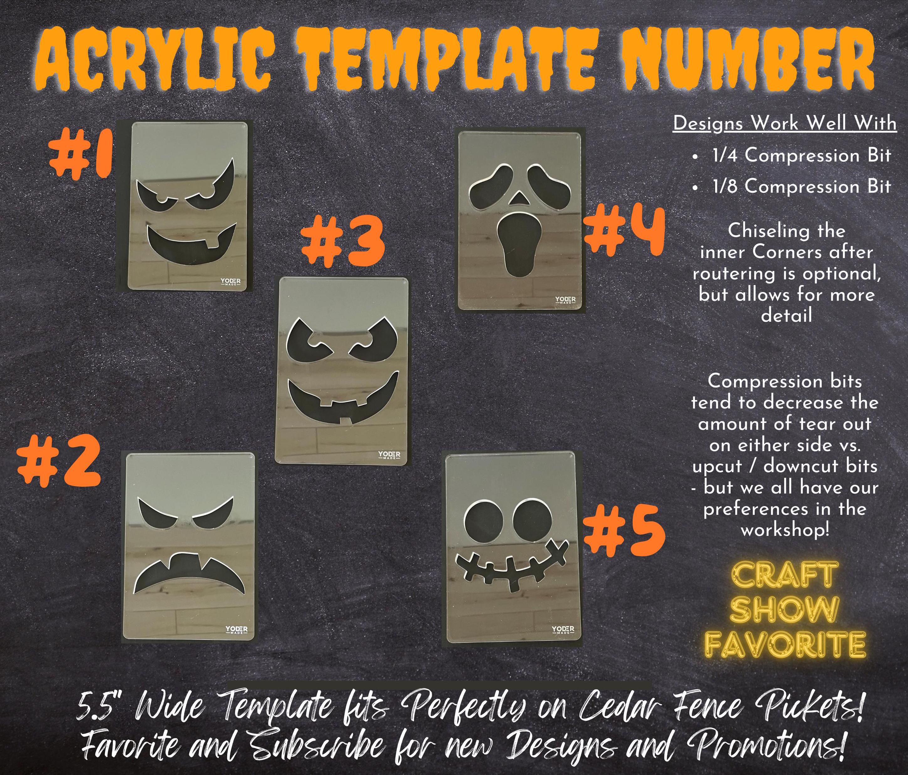 Jackolantern Face Template for Router DIY Halloween Pumpkin Lantern