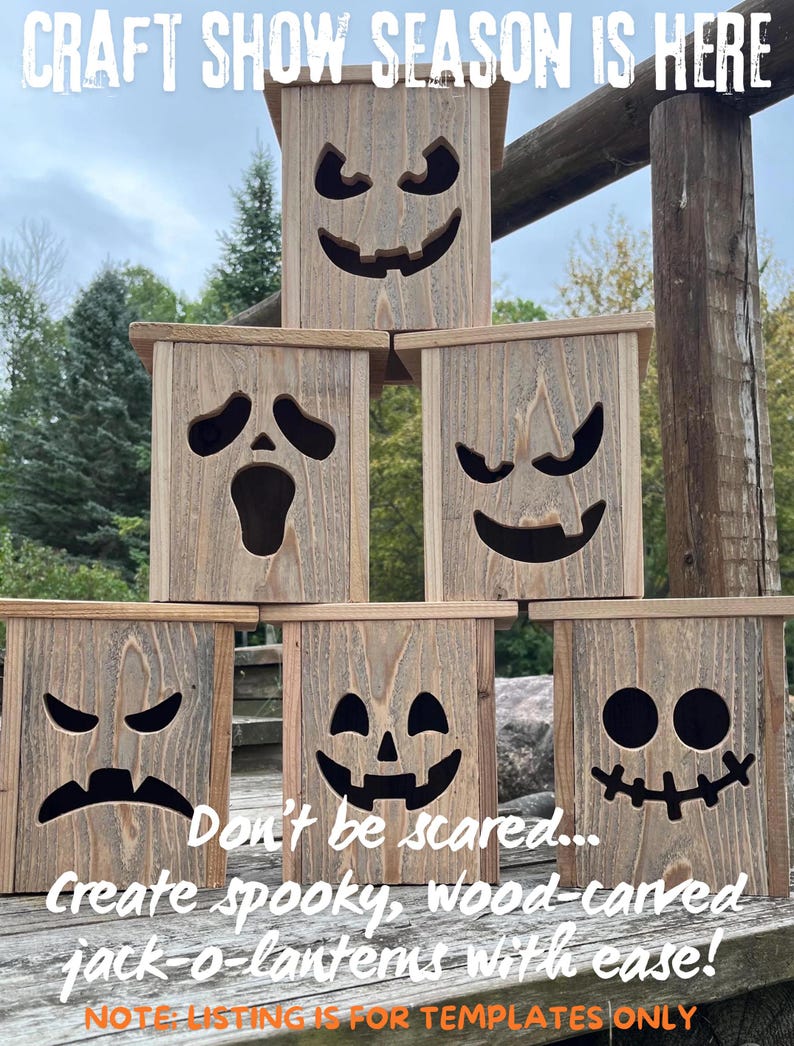Jackolantern Face Template for Router DIY Halloween Pumpkin Lantern