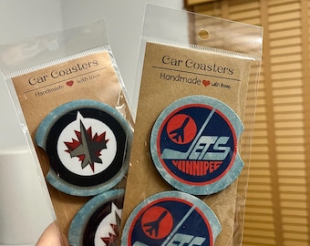 Accessoires de voiture Winnipeg Manitoba Sports Teams Jets Bombers dessous de verre